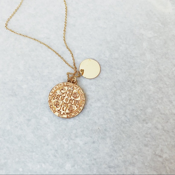 🆕Varley Delicate Double Gold Coin Necklace - Picture 5 of 7